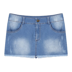 Jeans-Minirock – Figurbetonter Denim-Rock mit Taschen & Zipper