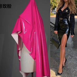 Eleganter Kunstleder-Bleistiftrock mit Reißverschluss – Sexy High-Stretch Rock in Schwarz, Rot oder Blau