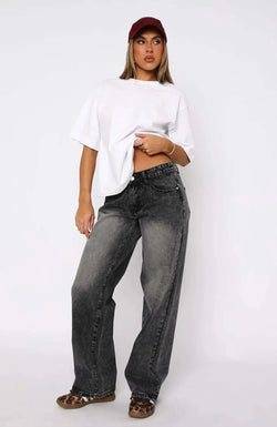 High Waist Straight Jeans – Klassischer Schnitt, Retro Look &amp; Komfort