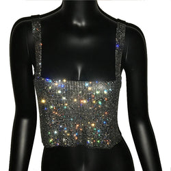 Bling Strass Party Crop Top
