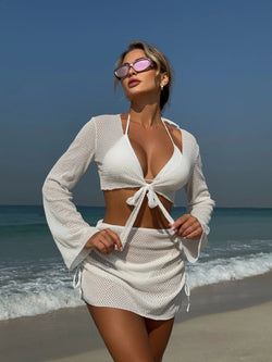 Sexy Damen Bikini Set – 4-teilig, High Waist, ohne Bügel