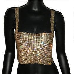 Bling Strass Party Crop Top