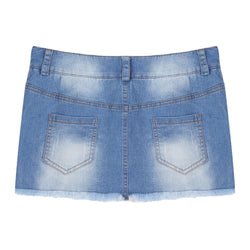 Jeans-Minirock – Figurbetonter Denim-Rock mit Taschen & Zipper