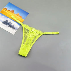 3PCS Einstellbare Sexy Transparent Tanga Höschen Frauen Spitze Unterwäsche Niedrige Taille Weibliche T-zurück String Unterhose
