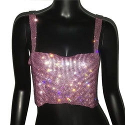 Bling Strass Party Crop Top