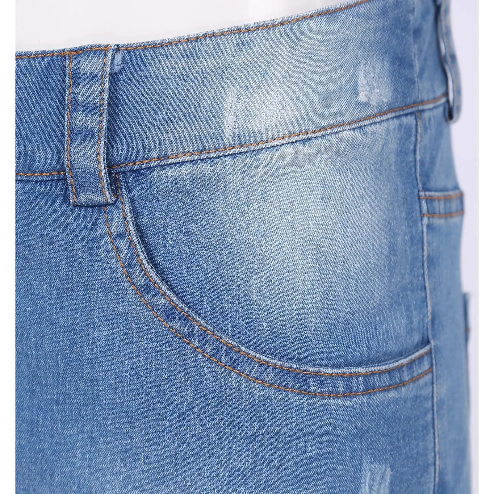 Jeans-Minirock – Figurbetonter Denim-Rock mit Taschen & Zipper
