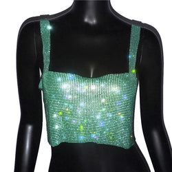 Bling Strass Party Crop Top