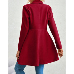 Eleganter Damen-Wintermantel – Zweireihiger Mantel mit Revers & Knopfleiste