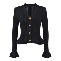 Jamerary Zweiteiler Damen – Eleganter Strick-Cardigan & Fishtail-Rock