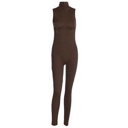 Ärmelloser High-Neck Yoga Jumpsuit für Damen – Sportlich &amp; Stylisch