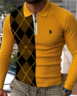 New Chain Print Polo Shirt Casual Plus Size Short Sleeves