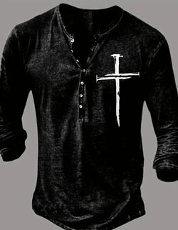 Men's Digital Printing Casual Long Sleeve
