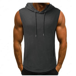 Solid Hooded Tank Top T-shirt