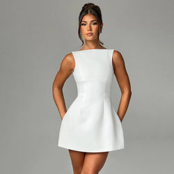 Sexy Rückenfreies Mini-Kleid – Sommer Street Style