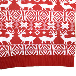 Christmas Fawn Print Pullover Knit Bottoming Sweater