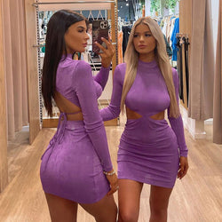 Sexy Rückenfreies Bandage-Kleid für Damen – Elegantes Hollow-Out Minikleid