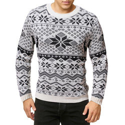 Snowflake Christmas Men's Crew Neck Sweater