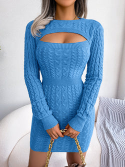 Elegantes Twist-Kleid mit hoher Taille – Figurbetont &amp; Stilvoll