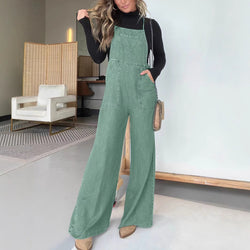 Fashion Denim Wide Leg Jumpsuit – Stylischer Jeans-Overall für Damen