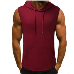 Solid Hooded Tank Top T-shirt