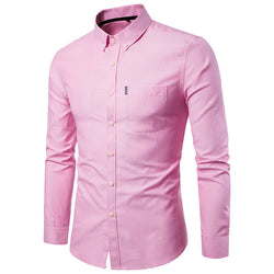 Men S Shirts Men Slim Long Sleeve Dress Shirt