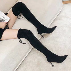 Damen Stiletto Absatz Spitz High Heels